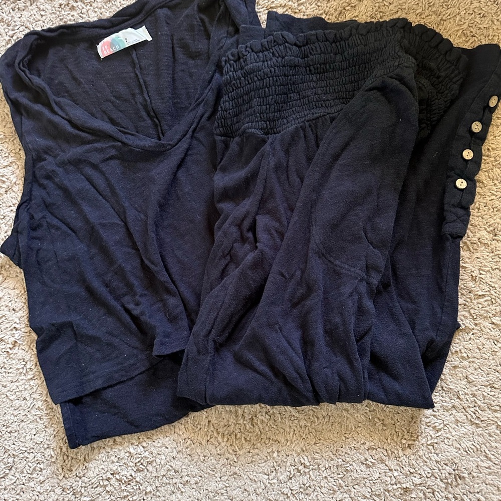 Free People Beach Black Set
